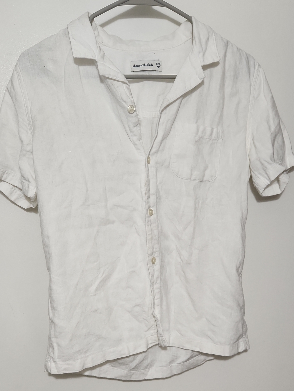VTG Abercrombie Kids Button Up Linen Viscose Sz 11/12